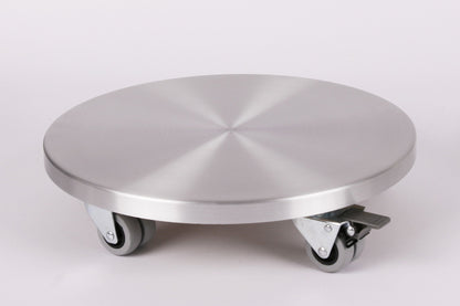 Furniture/plant dolly (Pro) Ø 40 cm, aluminum, 300kg, double casters + brake, Brand: Szagato, Made in Germany (Design plant dolly transport dolly)