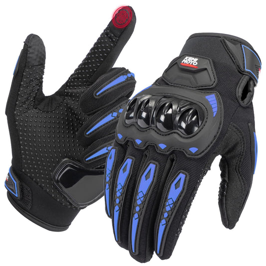 KEMIMOTO Motorcycle Gloves Men, Motorcycle Gloves Summer with Knuckle Protector and Touchscreen, Breathable Outdoor Gloves for Men and Women, for Motorcycle, Bicycle, Scooter, Hunting