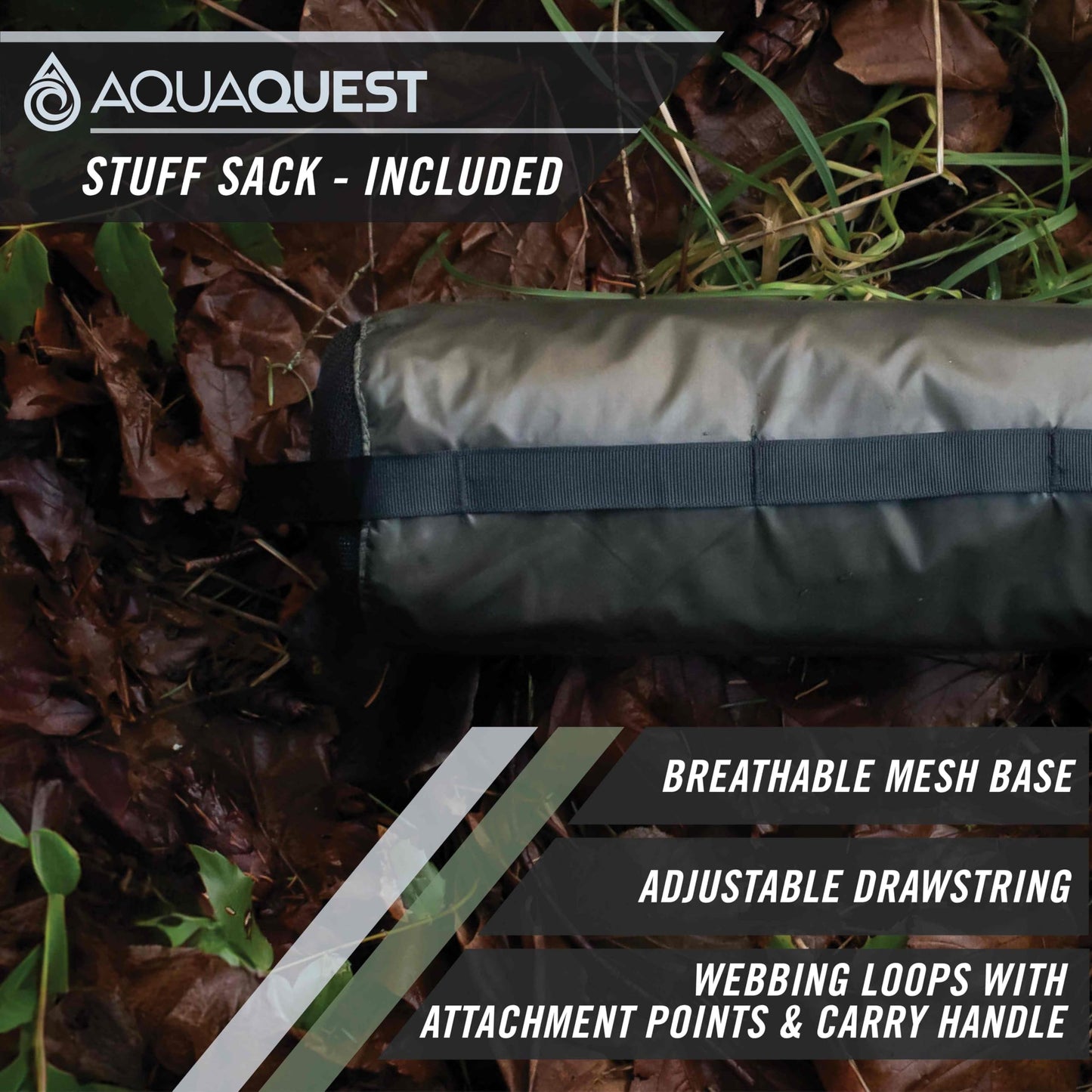 AquaQuest Safari waterproof camping tarp - Lightweight sunshade or rain shelter - Hiking, backpacking, & hammock, 6 x 4 m Olive Green