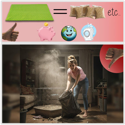 NEO SOLVO cage liner for rabbits and guinea pigs with removable fleece tunnel cover - perfect bedding for indoor cages and C&C - absorbent, waterproof - 140 x 70 cm - Peach