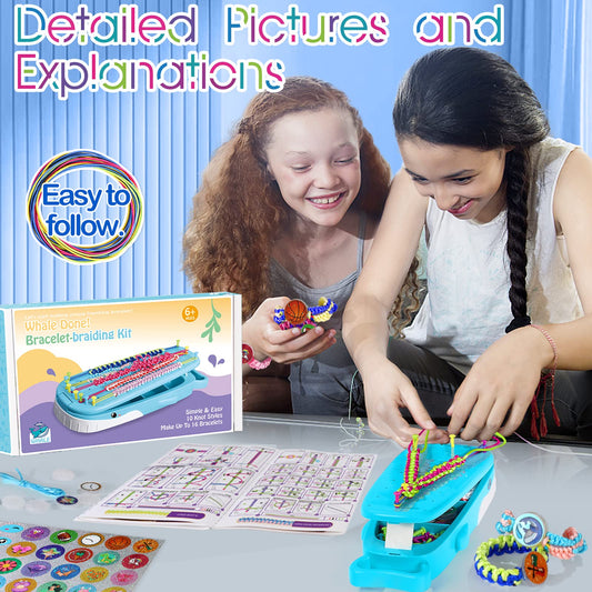 Euclidean Cube Friendship Bracelet Making, Whale-shaped DIY Jewelry Craft Kits for Girls aged 8-12, bracelets, kids crafting kits