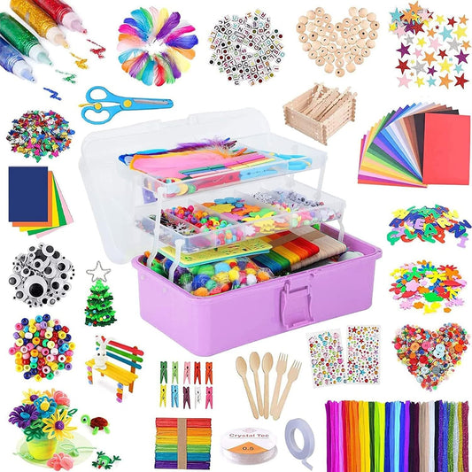 Drookaen Craft Kit for Kids, 3000+pcs DIY Craft Set for Kids, Craft Supplies Crafting Materials Scrapbooking, Christmas Gifts
