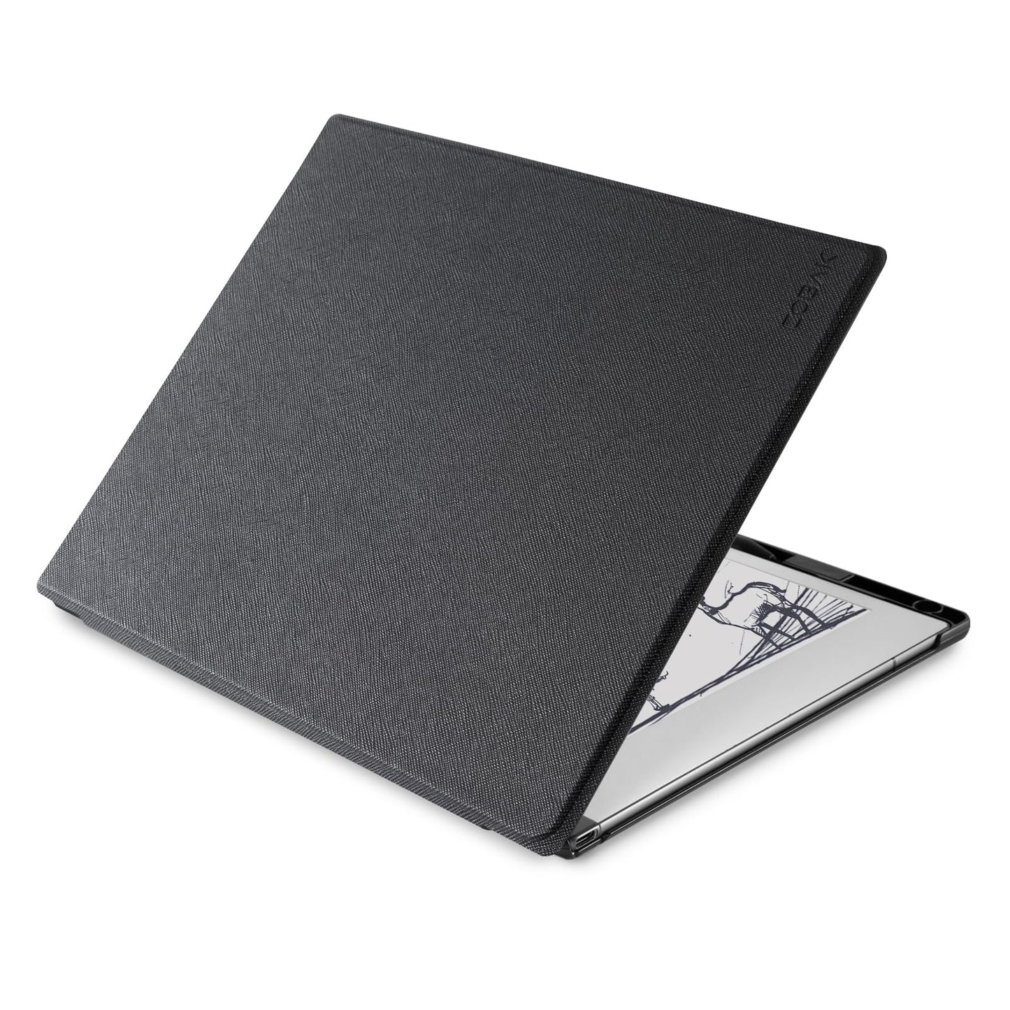 CoBak case for Remarkable 2 - Lightweight and durable book spine cover with protective book folio cover with integrated pen holder - for Remarkable 2 Paper Tablet 2020 10.3 inch Released (Black)