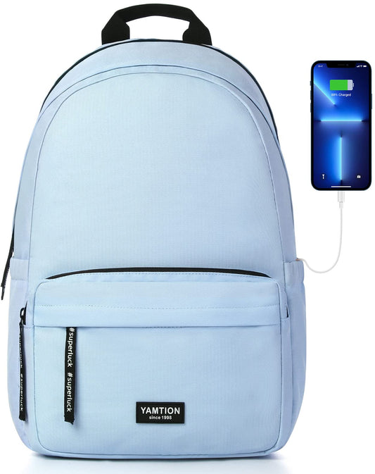 YAMTION School Backpack for Girls Boys Teenagers, Backpack Women Daypack Men with 15.6 Inch Laptop Compartment, Backpack College Backpack School Backpack University for Students