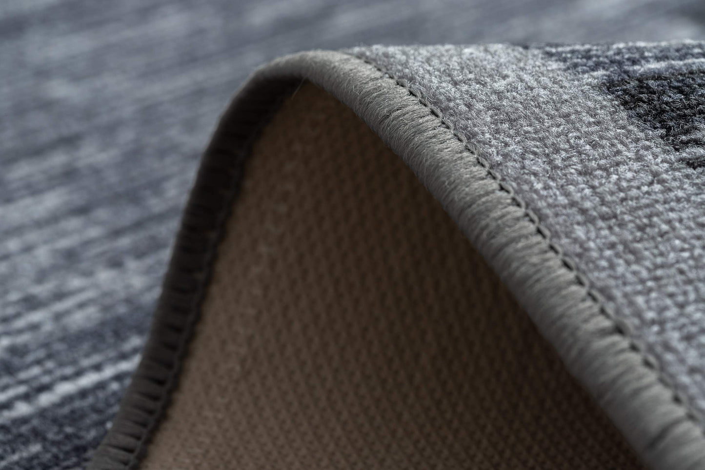 Rugsx Non-Slip Carpet Runner Adagio Gray - Modern short pile for kitchen, hallway & living room, cut to size, 90x190 cm
