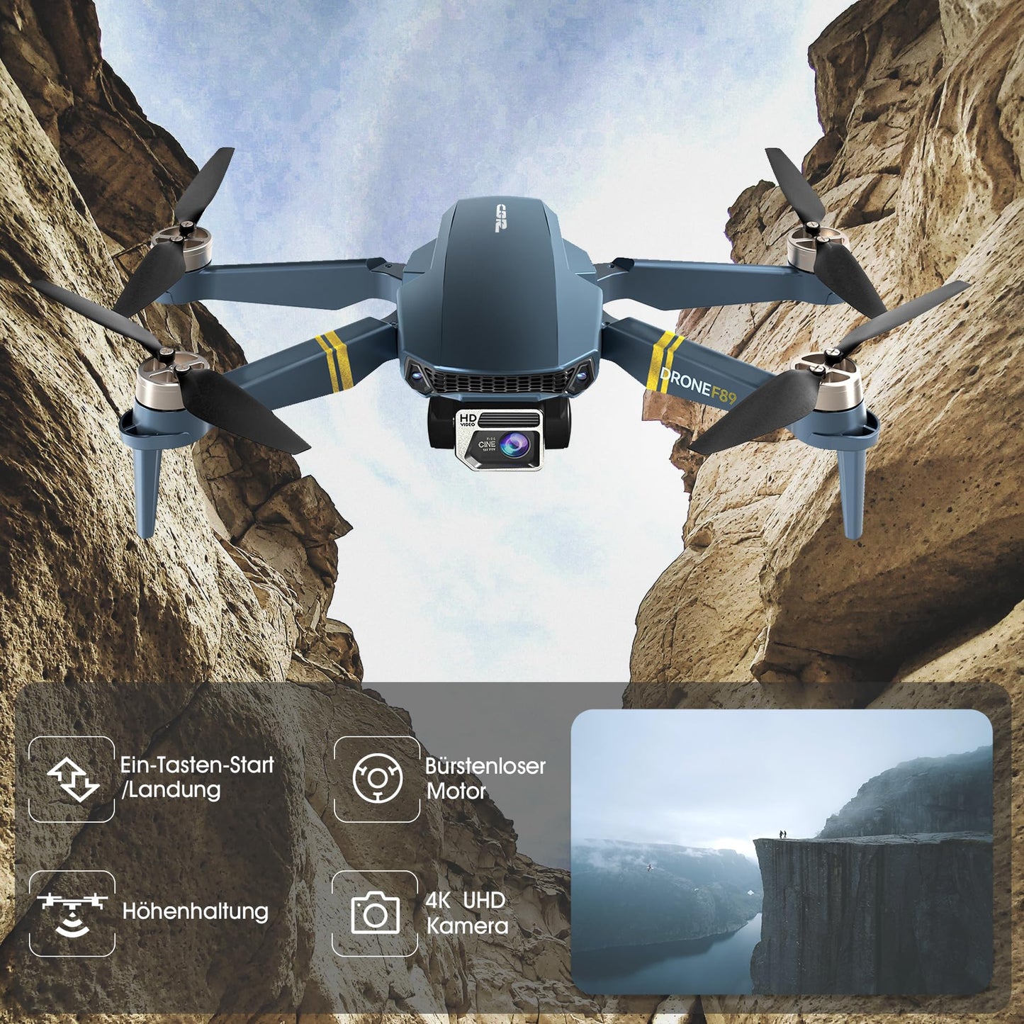 800 meter range foldable drone with camera for beginners - 60+ min flight time, WiFi FPV quadcopter-B0DZ5P8G8N