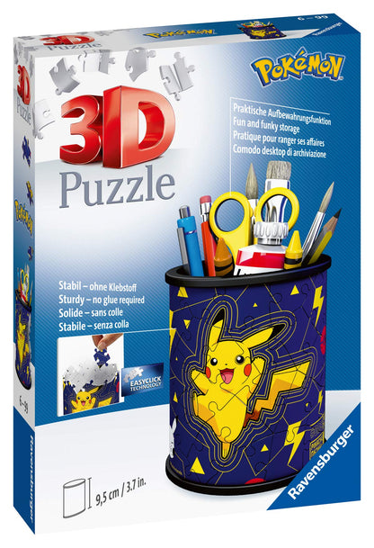 Ravensburger children's puzzle 10035 - Pokémon Types - 150 pieces XXL Pokémon puzzle & 3D puzzle 11257 - Utensilo Pokémon Pikachu - 54 pieces