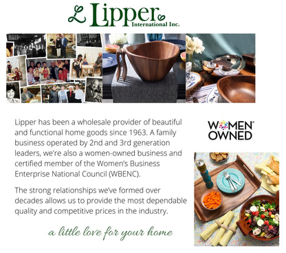 Lipper International salt or spice box made of acacia wood with twist lid, 8.9 x 6.4 cm.