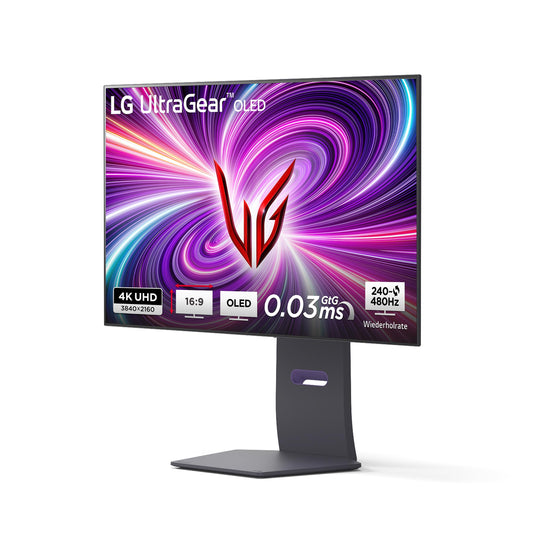 LG Electronics 32GS95UX-B.AEU UltraGear™ 4K UHD Gaming OLED Monitor 32" (80cm), 3840 x 2160, 0.03ms GtG, 480 Hz, HDR10, HDR™400 TRUE BLACK, NVIDIA G-Sync™ Compatible, AMD FreeSync™ Premium Pro - Gray