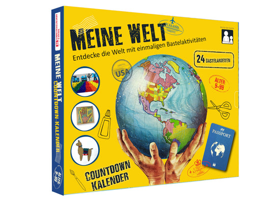 My World Advent Calendar 2025 for kids, visit 24 countries and be back in time for Christmas Day! Explore different cultures and create your own original DIY.