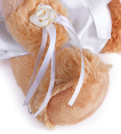 BRUBAKER Teddy Bear Wedding Couple - 25 cm Bride and Groom Teddy Set - Gift for Wedding and Engagement - Wedding Gift for the Couple - Plush Toys in Tuxedo and Wedding Dress