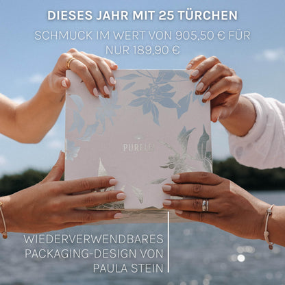 Purelei® Jewelry Advent Calendar (Silver) - 25 exclusive pieces of jewelry for every occasion - Women's advent calendar - sustainable and reusable - gift for women