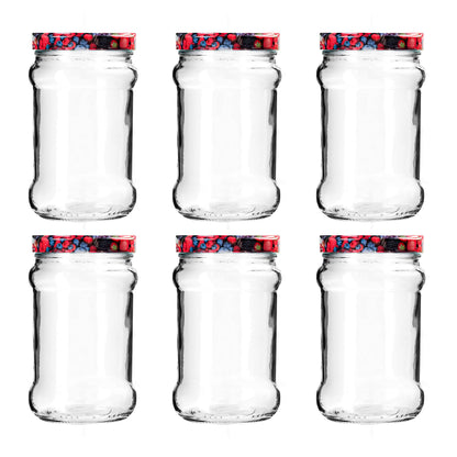 Blumixx canning jars 315ml - 48x storage jars with airtight lids, versatile for jam, kitchen storage, oats containers, preserving stock for canning.