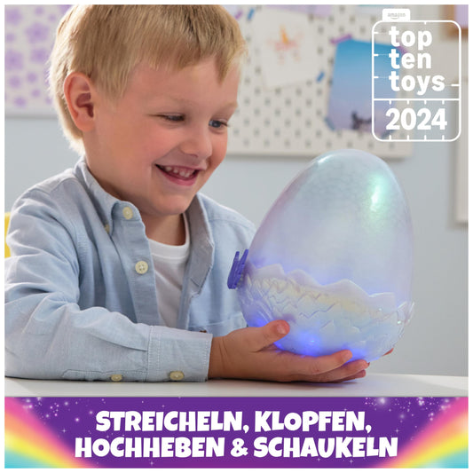Hatchimals Alive Mystery Egg Draggle - magical self-hatching egg approximately 25 cm in size with interactive surprise plush toy, suitable for children aged 5 and up.