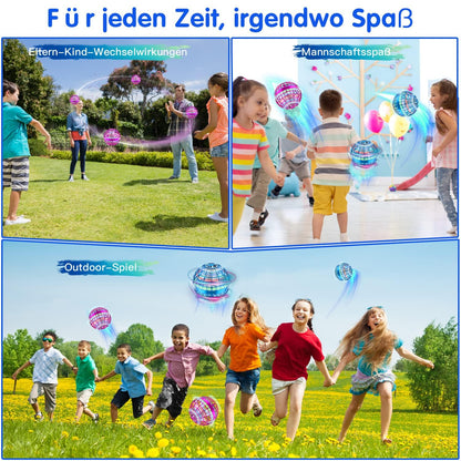 Zookao Flying Ball, Mini Drone For Kids Flying Boomerang Ball with LED Light Toys Gifts for Boys Girls Indoor Outdoor Cool Aircraft