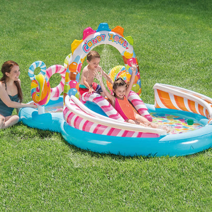 Intex 57149NP - Inflatable Candy Play Center, Vinyl, Multicolored, 295x191x130 cm
