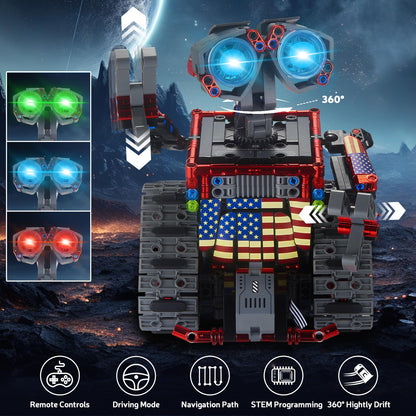 VEPOWER Technology Robot Boys Building Toy, 4 in 1 App & Remote Control Programmable Robotic Set Toy, Creative Gift for Kids 6-12+ (560 Pieces)