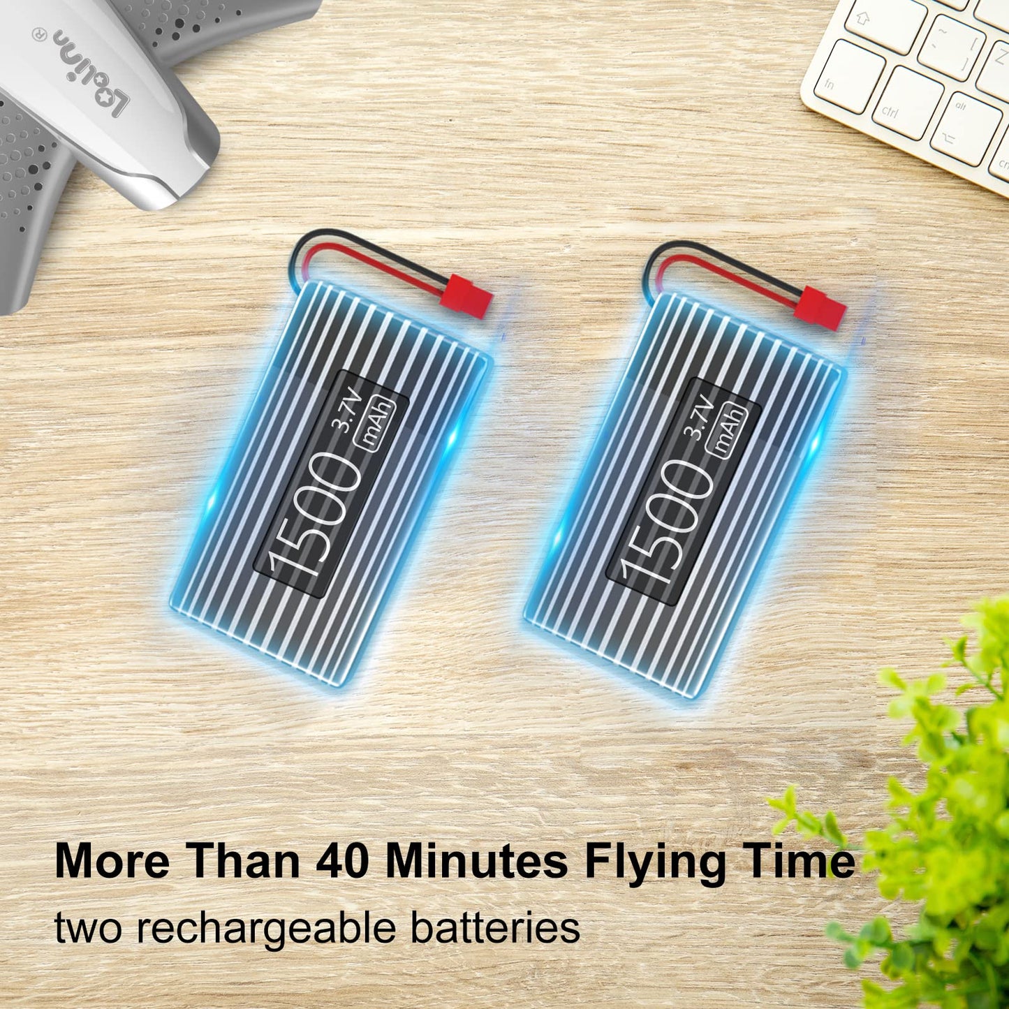 Loolinn | Drone with Optical Flow Positioning Technology - 40 minutes of long flight time/Very stable flight - Quadcopter drones with HD camera for children as a gift