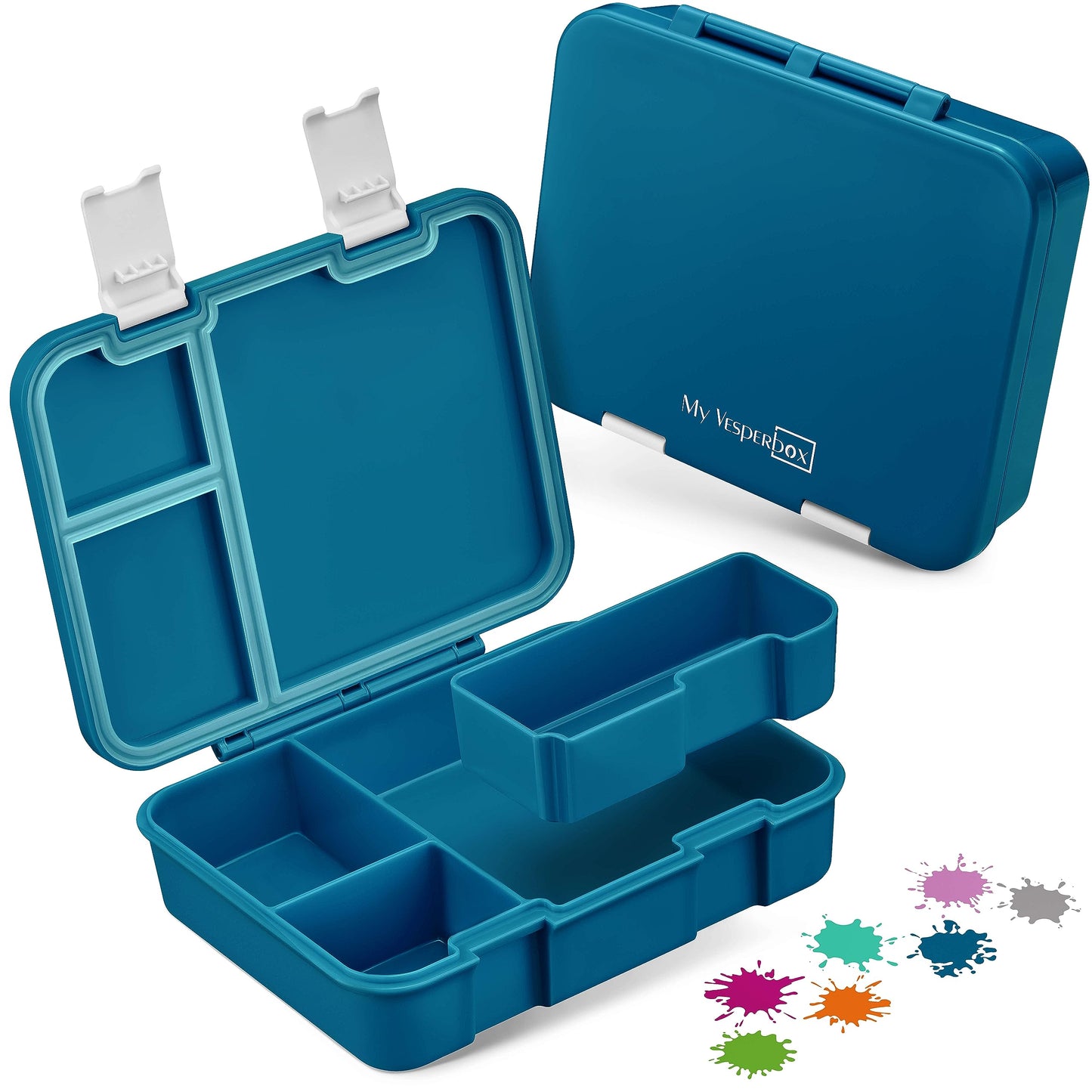 My Vesperbox – Jin - Bento Box Children - Lunchbox - extremely durable – Lunchbox – ideal for kindergarten and school (Petrol)