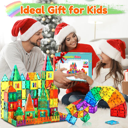 100pcs Magnetic Building Blocks Toy for Kids 3+, Magnet Blocks for 4-8 kids, Montessori STEM Learning Magnetic Set Toy Gift for Kids 3-7 years old Boys Girls