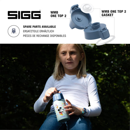 SIGG - Stainless Steel Kids Water Bottle - Shield One Disney Mickey & Friends - Suitable for Carbonated Drinks - Leak-proof - Lightweight - BPA-free - Sports & School - xxxx - 0.5L