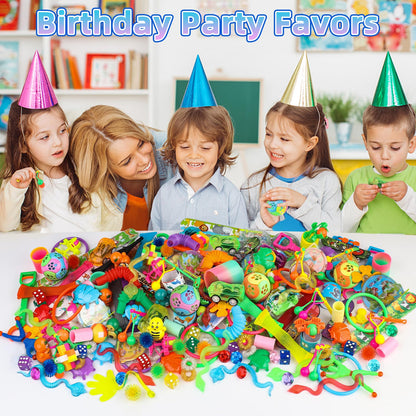 AmyBenton Kids Birthday Party Favor Set, 300pcs Pinata Fillers, Giveaways Kids Birthday, Goodie Bag Kids Birthday, Guest Gift Kids Birthday Girl Boy