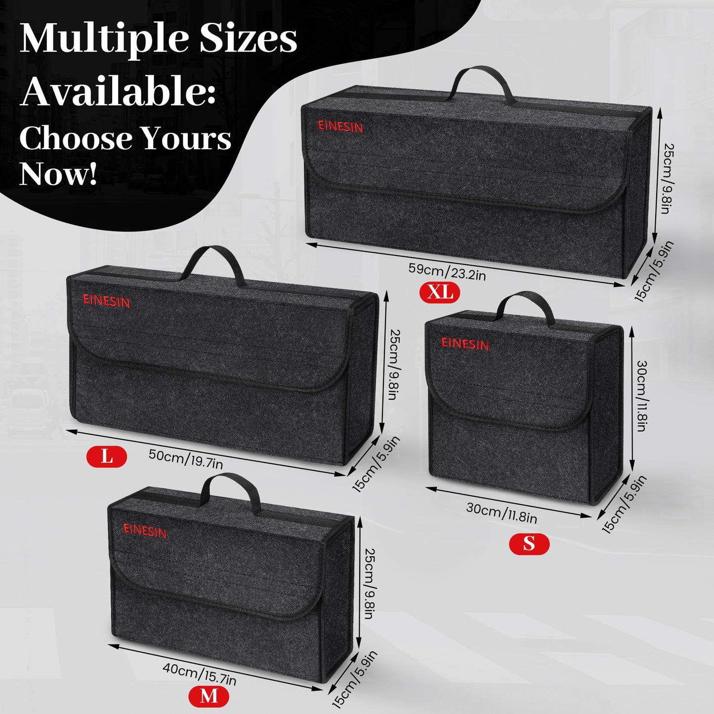 One in car organizer toolbag, trunk organizer made of felt with Velcro fixation, car accessory for tools & car care, car trunk organizer, trunk bag.