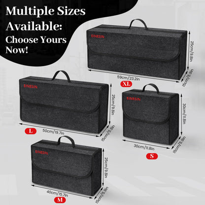One in car organizer toolbag, trunk organizer made of felt with Velcro fixation, car accessory for tools & car care, car trunk organizer, trunk bag.