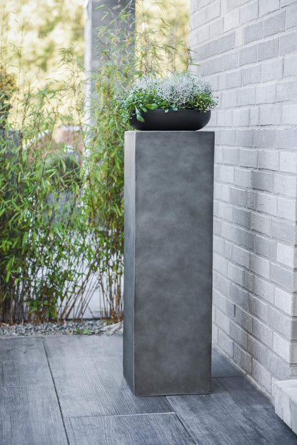 VIVANNO Podium decoration column pillar flower stand fiberglass concrete design anthracite 30x30x100