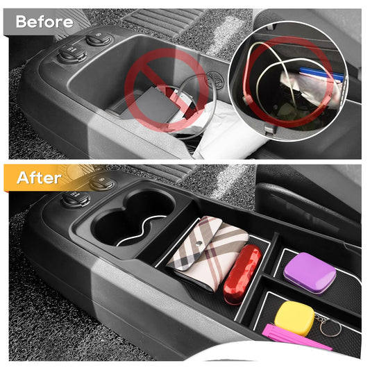 LFOTPP Compatible with Kia EV6 Center Console Storage Box, Armrest Organizer Tray Glove Compartment Below the Center Console, EV6 Accessory Storage Box (White)