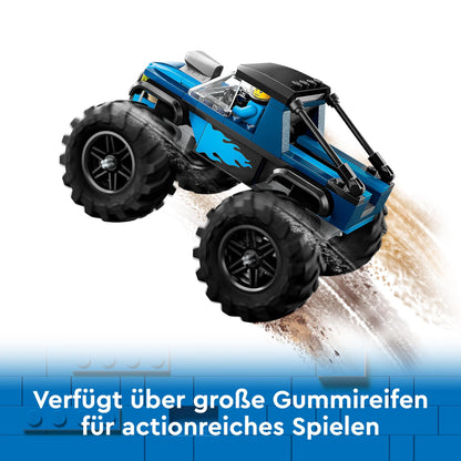 LEGO City Construction Vehicles and Crane with Wrecking Ball, Toy & City Blue Monster Truck, Off-road Car Toy, Vehicle Set