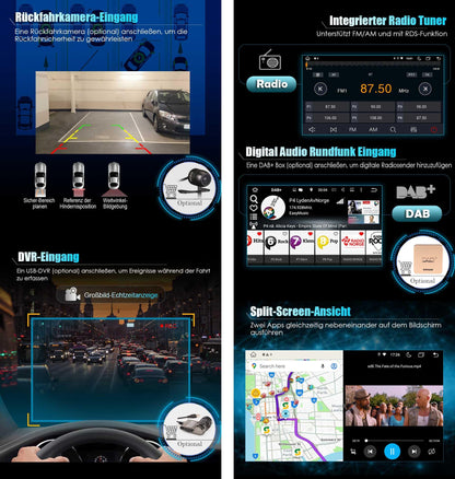 Erisin 9" 8-Core 4GB+64GB Android 13 Car Radio 2din with GPS Navigation for Mercedes Benz A/B Class W169 W245 Sprinter Viano VW Crafter WiFi CarPlay Bluetooth Android Auto DAB+ RDS DSP FM IPS Touchscreen