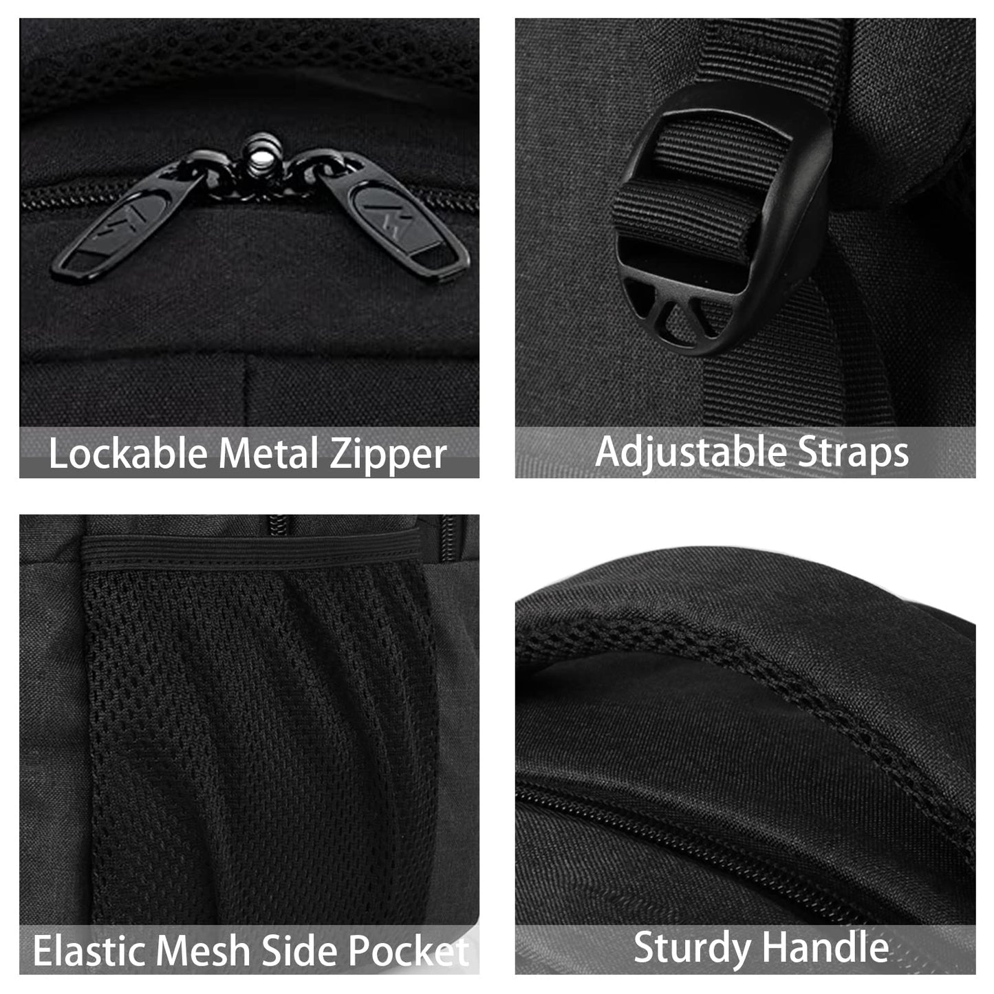 MATEIN backpack for men, large laptop backpack 17.3 inch school bag with USB charging port anti-theft business work travel backpack teenager notebook college tech women, black