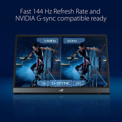 ASUS ROG Strix XG16AHP 15.6-inch Portable Gaming Monitor (FHD, 144Hz, IPS panel, NVIDIA G-SYNC compatible, USB Type-C, micro HDMI, 3ms)