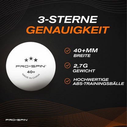 PRO-SPIN Table Tennis Paddles - High Performance 2-Set | Premium Ping Pong Paddles, 3-Star Ping Pong Balls, Compact Storage Bag | For Indoor & Outdoor