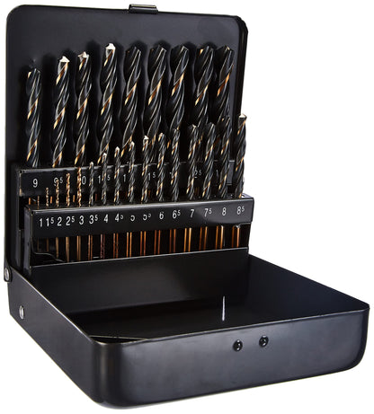 ALPEN Drill Bit Set Sprint Master KM 25 (25 pcs., Ø 1.00-13.00 mm, universal spiral drill bit, high elasticity, metal drill bit, drilling assortment) 0000810321100