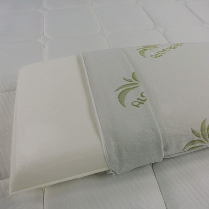 Baldiflex Soap Memory Foam Pillow, Aloe Vera Cover, White, 2-pack