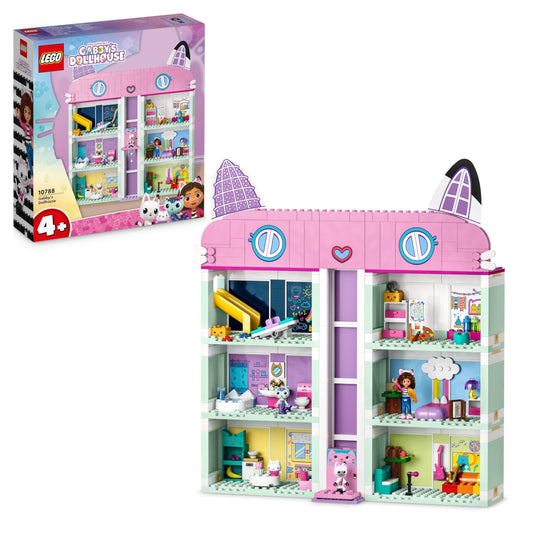 Lego Gabby's Dollhouse Toy - 4-story dollhouse with Gabby, Pawesome Panda, Kitty Fairy & Cakey Cat minifigures and accessories - Gift for girls and boys ages 4 and up - 10788