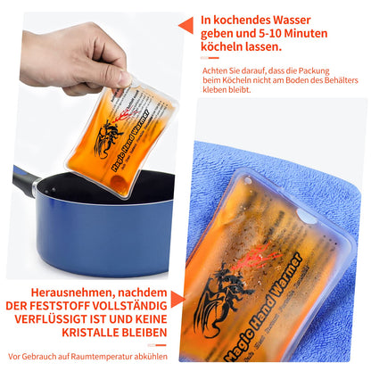 QiLiTd 8 Pack Magic Hand Warmers, Snap-Heat Packs, Reusable Pocket Hand Warmers for outdoor, indoor, work, studying, camping, warm gifts for adults or kids.