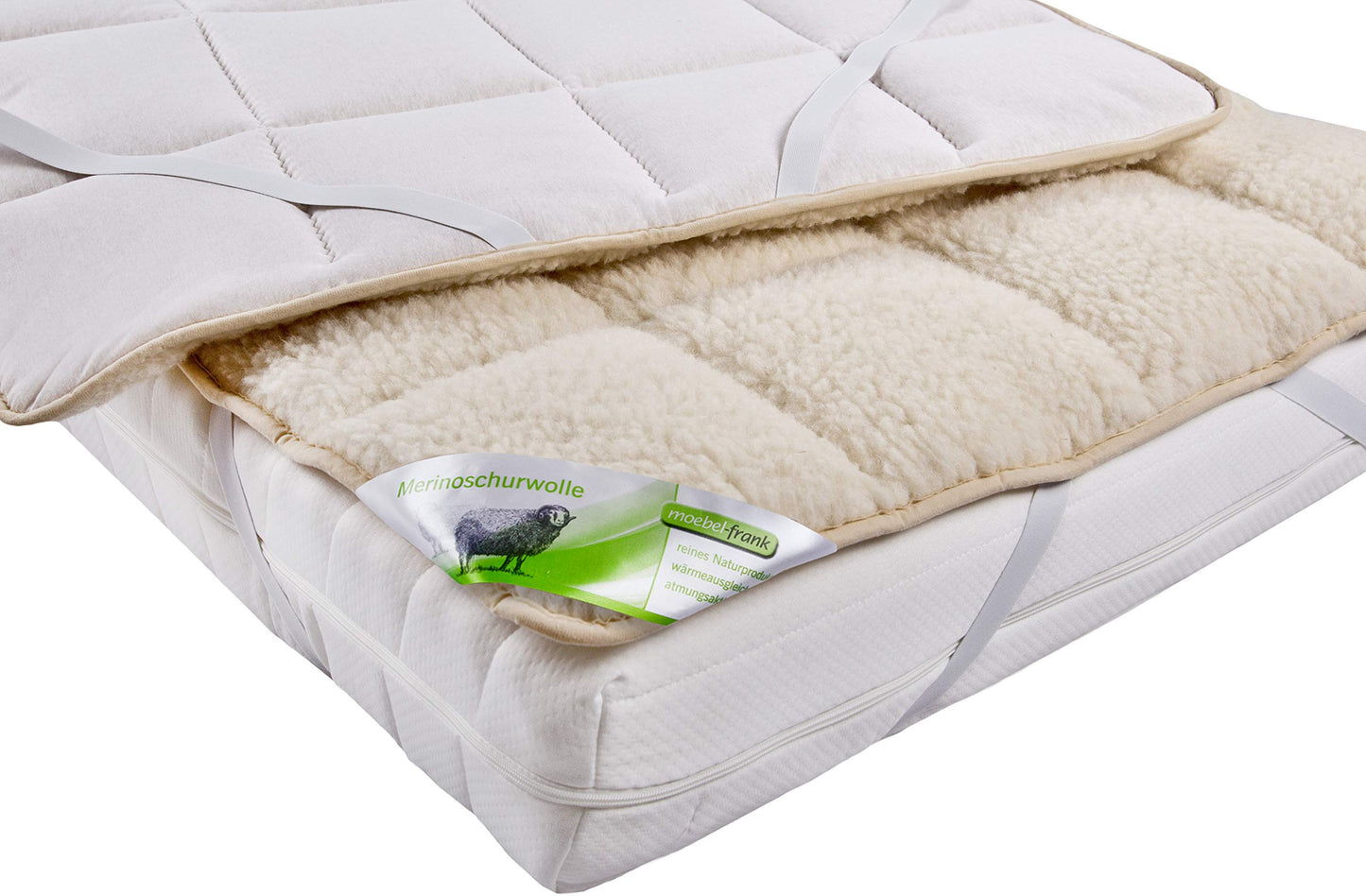 franknature - Underblanket made of lambswool with Merino wool mattress topper 90x200