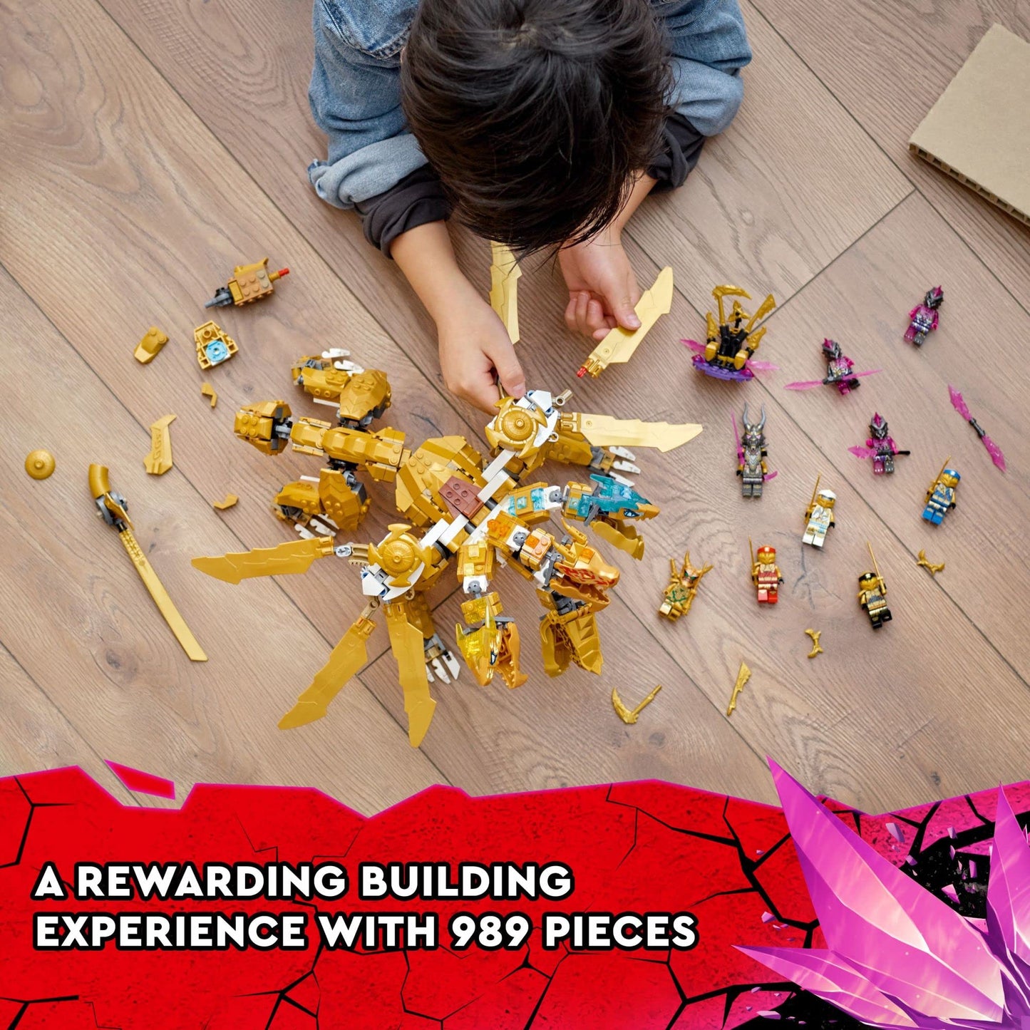 LEGO NINJAGO Lloyd's Golden Ultra Dragon 71774 Ninja Building Toy Set for boys, girls, and kids ages 9 and up (989 pieces)