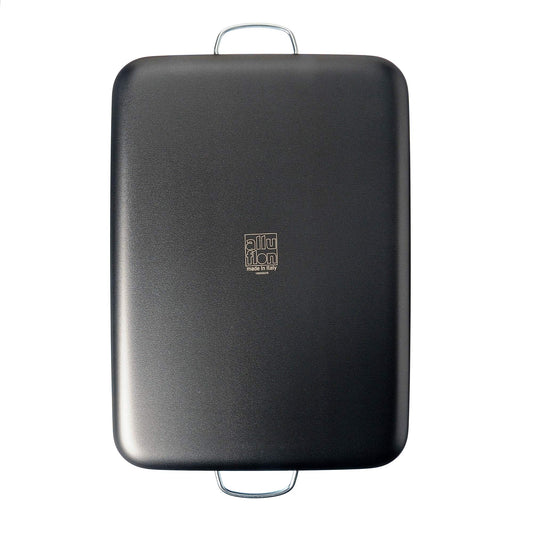 ALLUFLON Traditional Italian Lasagna Pan, Aluminum, Black, 40 x 28 cm