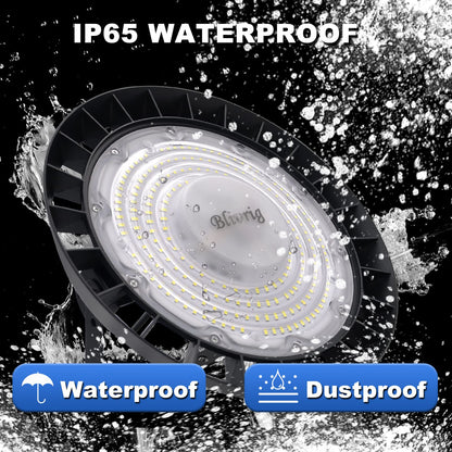Blivrig 300W LED UFO High Bay Light Industrial Lamp 6500K Cool White 30000LM, 252 Pendant Lights 230V with Cable, IP65 Waterproof Hanging Lights Indoor Lighting for Gymnasiums, Factories