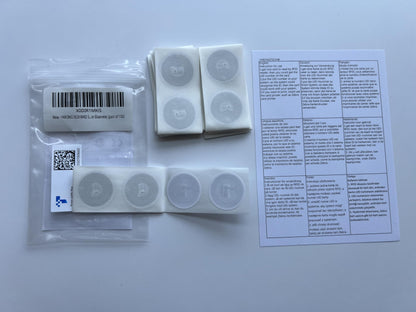 ISO14443A 13.56mhz RFID 1K NFC Tags/Stickers 25mm diameter round (100 pieces)