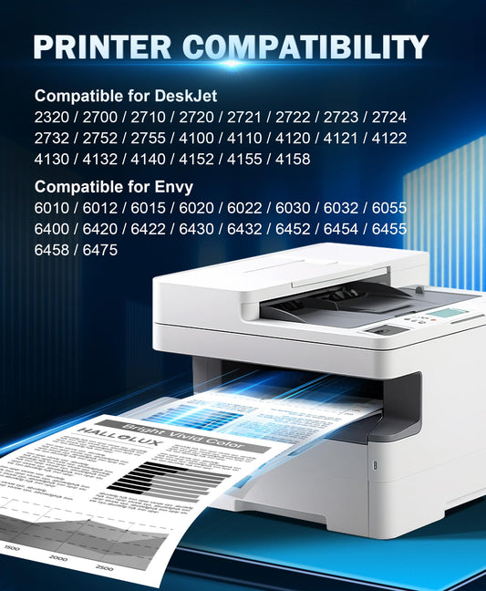 HALLOLUX 305XL printer cartridges in black, compatible with HP 305 black for Deskjet 2820e, 2700, 2710, 2720e, 2724, 4120, 4120e, 4110, 4110e, Envy 6000, 6020e, 6032, 6032e, 6400, 6420, 6420e, 6432 (2-pack).