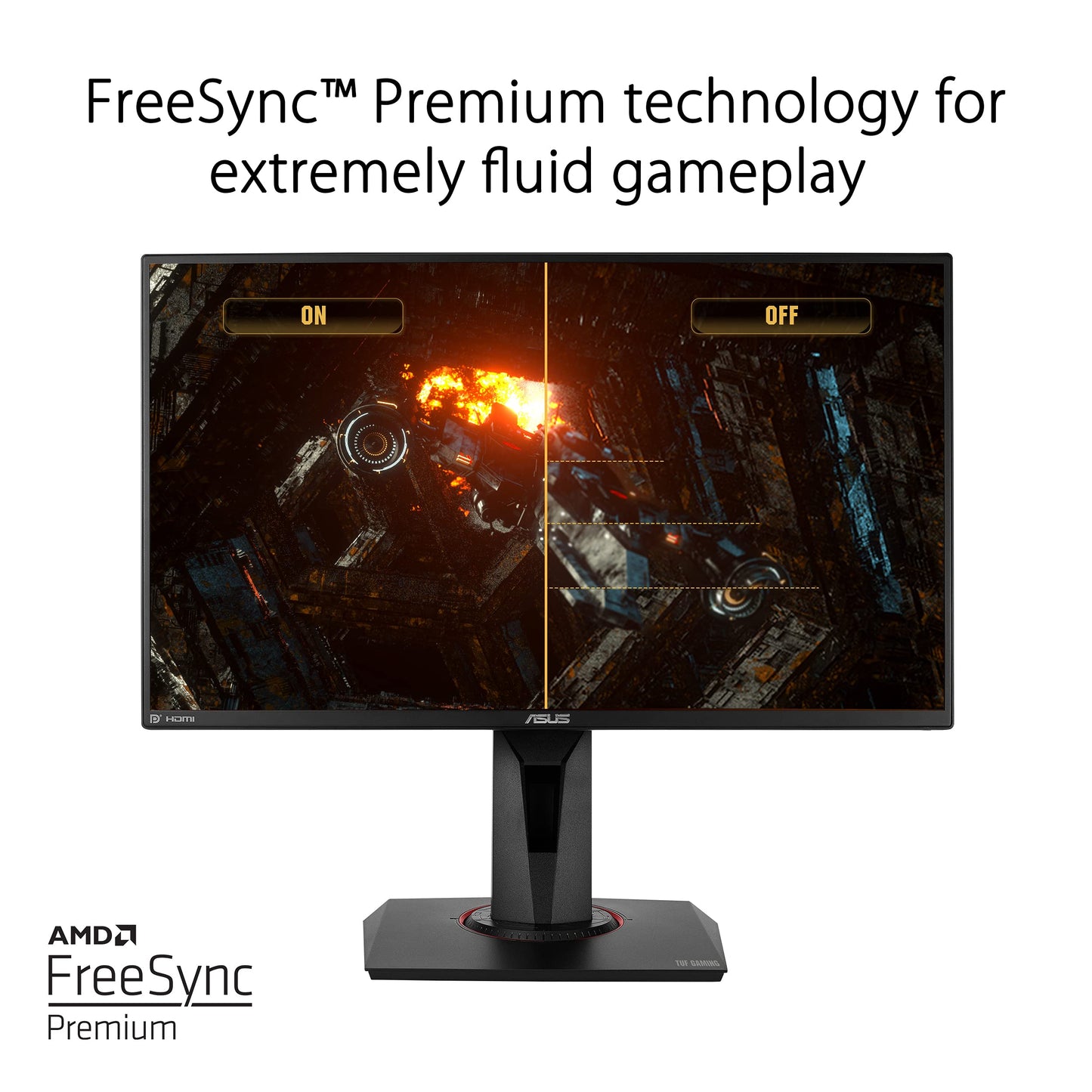 ASUS TUF Gaming VG259QM | 24.5 inch Full HD monitor | 280 Hz, 1ms GtG, G-Sync compatible, DisplayHDR 400 | Fast IPS Panel, 16:9, 1920x1080, DisplayPort, HDMI, ergonomic