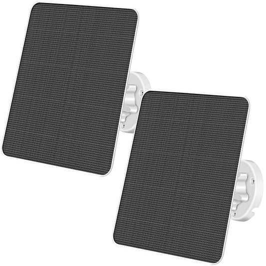 6W solar panel for outdoor wireless security camera, 2 pack 5V IP65 waterproof solar power supply for battery camera 3m, compatible with Micro-USB and Type-C, 360° bracket