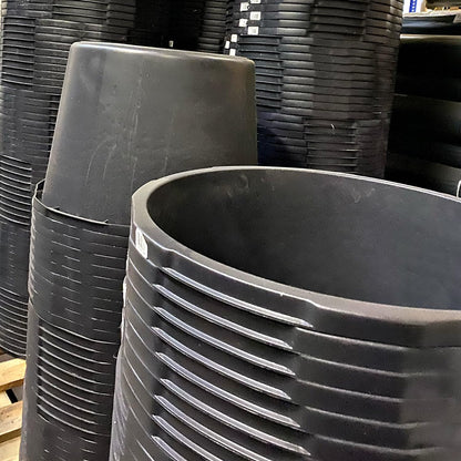 5x Trade King Mortar Tub 65 liters round construction bucket mixing bucket plastering bucket masonry bucket mortar box cement bucket