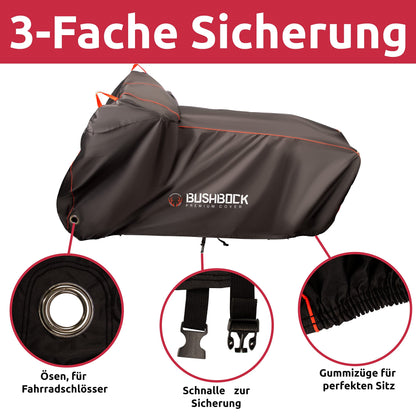 BUSHBOCK® Premium scooter cover with ripstop structure - No more tearing! - Outdoor/Indoor - Waterproof cover - Motorcycle cover (M)
