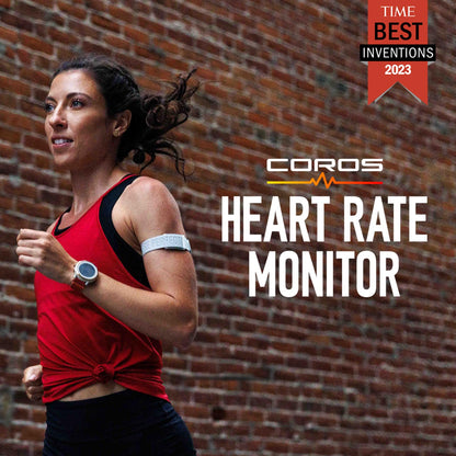 COROS heart rate monitor and pulse meter, comfortable, easy to wear, automatic wear detection, advanced sensor, Bluetooth, 38 hours battery life (Orange, Regular)